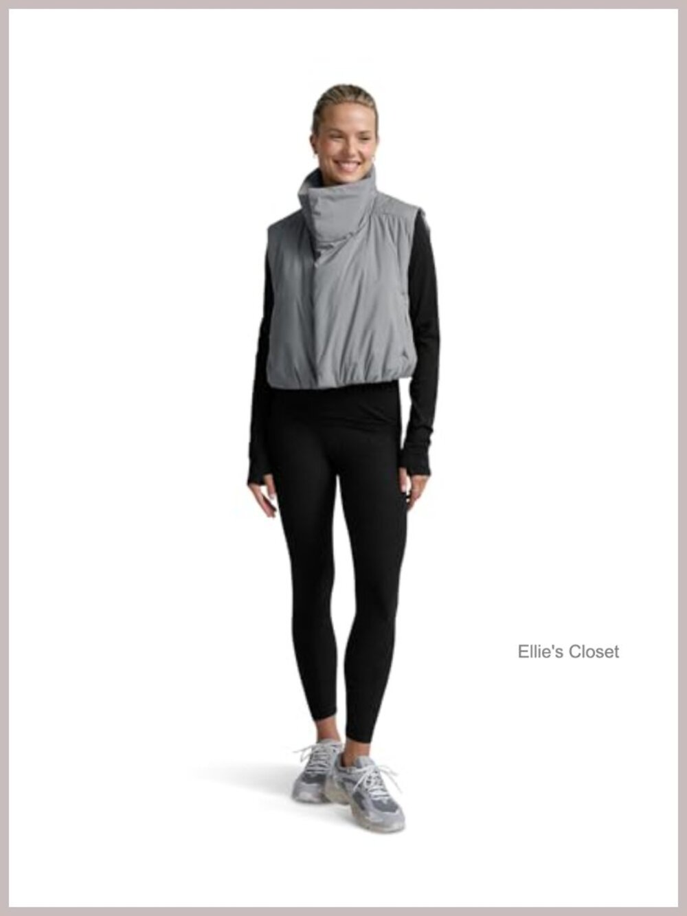 Warm Up Puffer Vest Oversized Boxy Sleeveless 100% Polyester Water Repellent